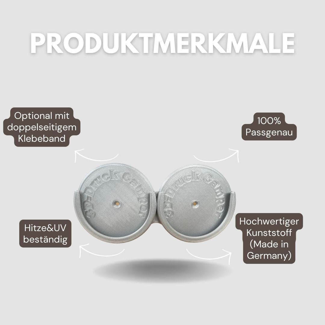 Gaskappen Halterung für 2 Kappen