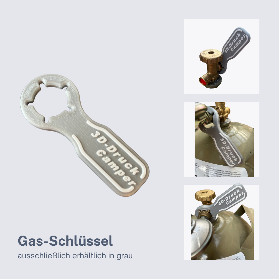 Gasflaschenschlüssel geschlossen, Schlüssel für Gasflasche in geschlossener Form, Gasflaschenschlüssel zum Überziehen