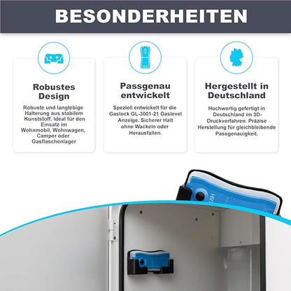 Halterung passend für Gaslock GL-3001-21 Gaslevel Füllstandsanzeige für Gasflaschen